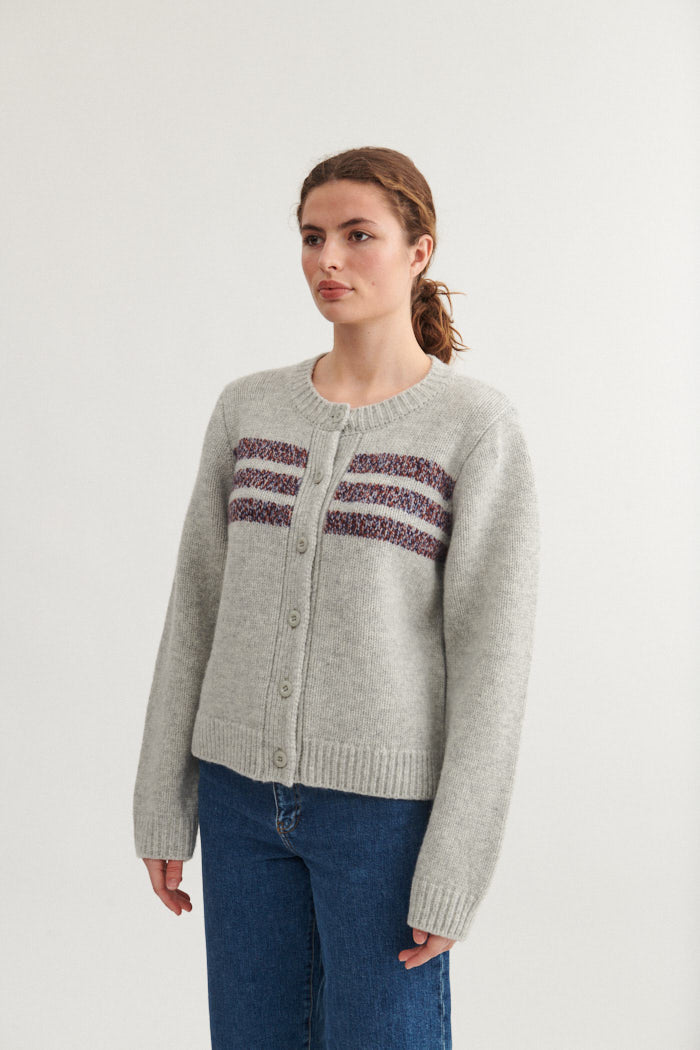 Basic Apparel Anche Cardigan Cardigans 718 light grey mel. / sky captain